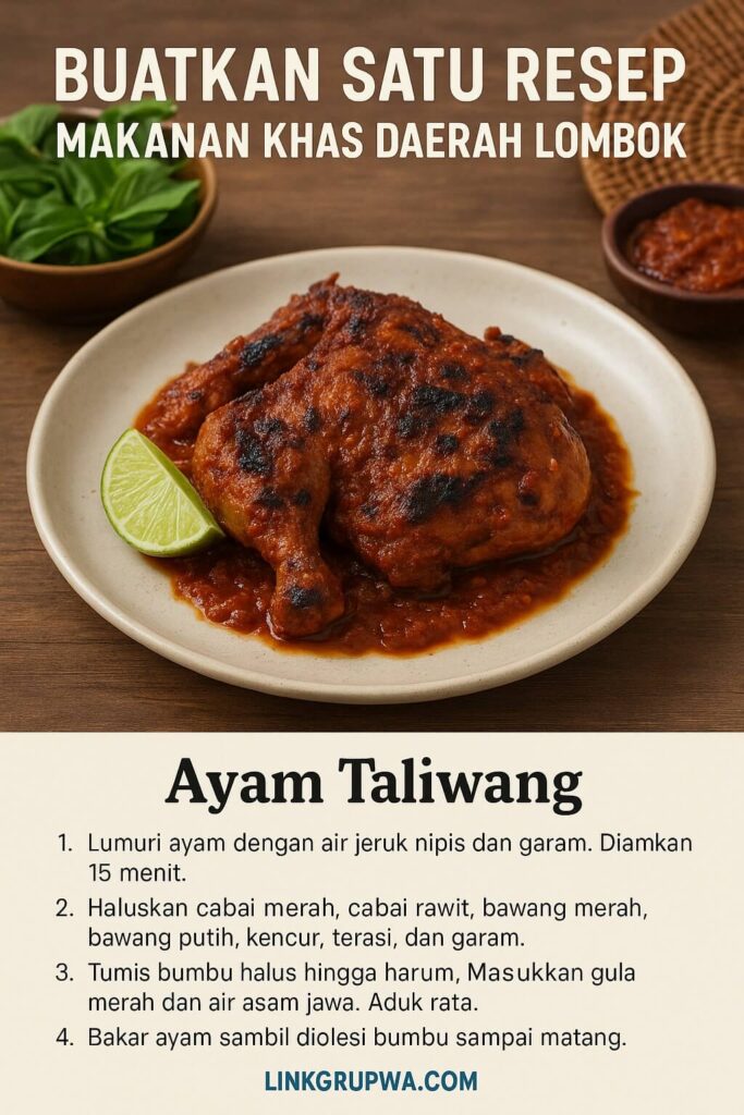 Resep Makanan Khas Daerah Lombok