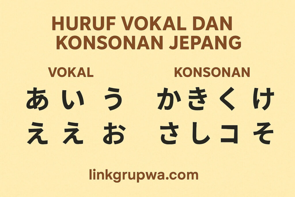 Huruf Vokal Dan Konsonan Jepang